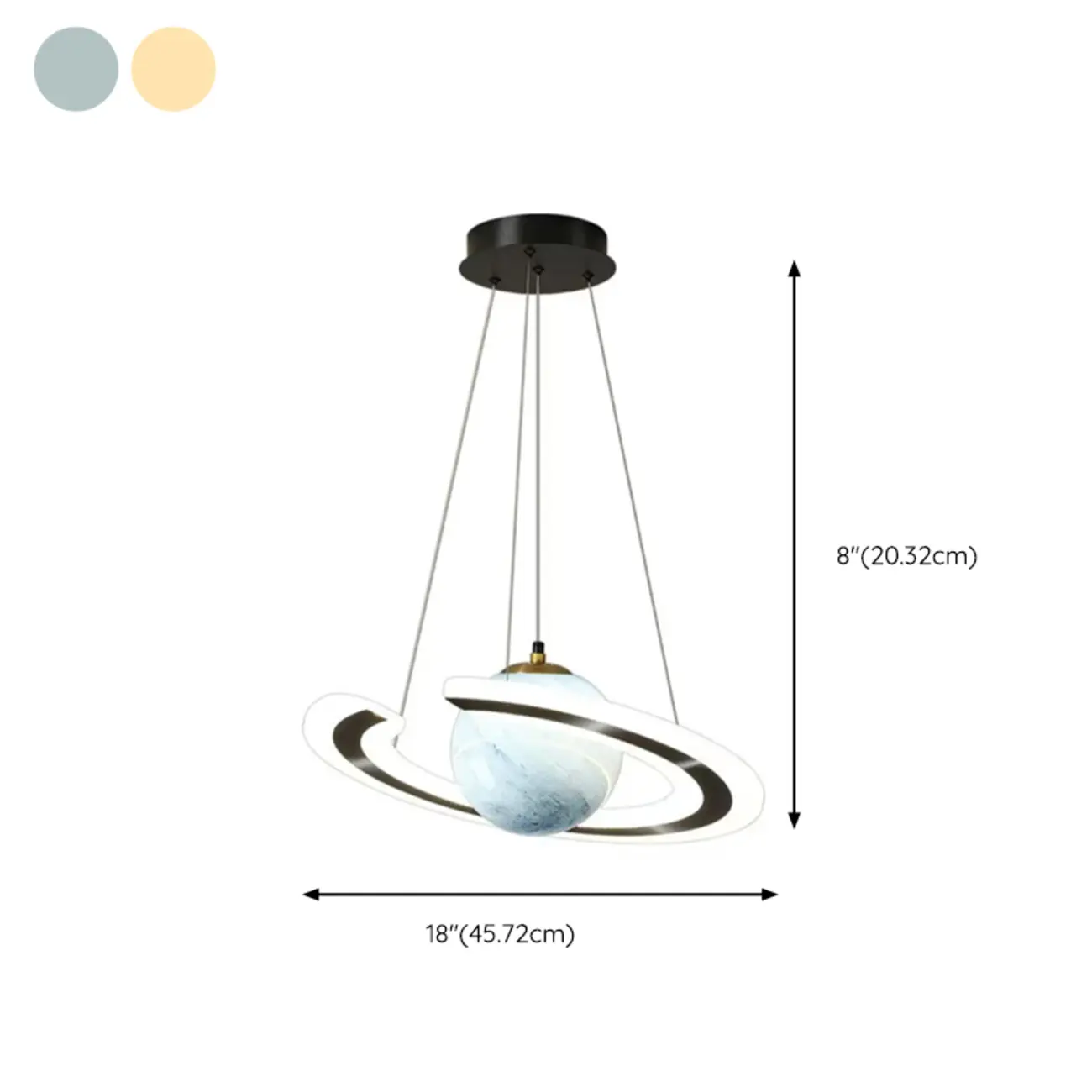 Modern Planet Shape LED Chandelier for Kids Room Image - 15 | homeyfad