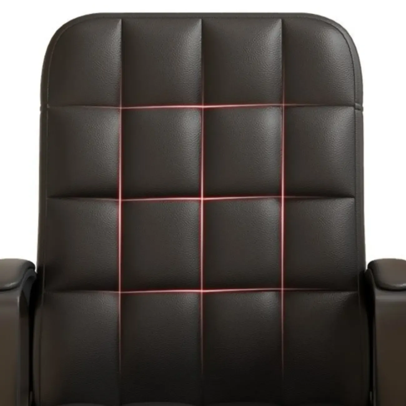 Modern Black Faux Leather Adjustable Swivel Office Chair Image - 11