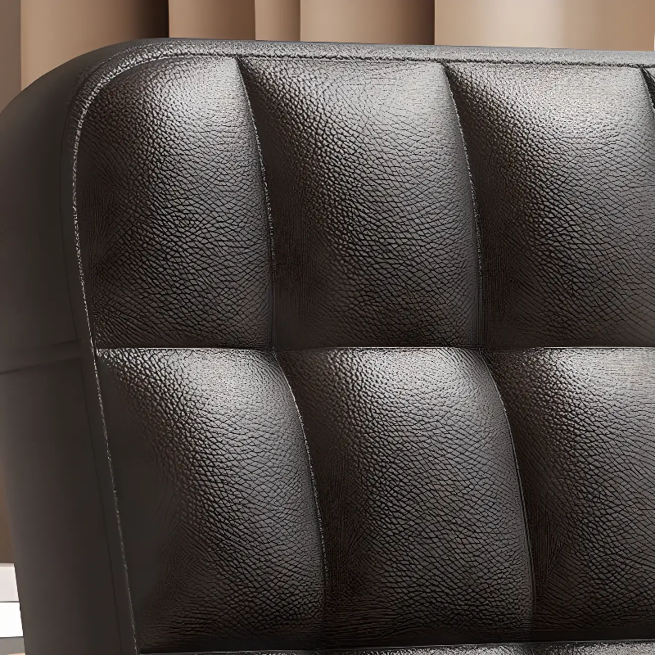 Modern Black Faux Leather Adjustable Swivel Office Chair Image - 10 | homeyfad