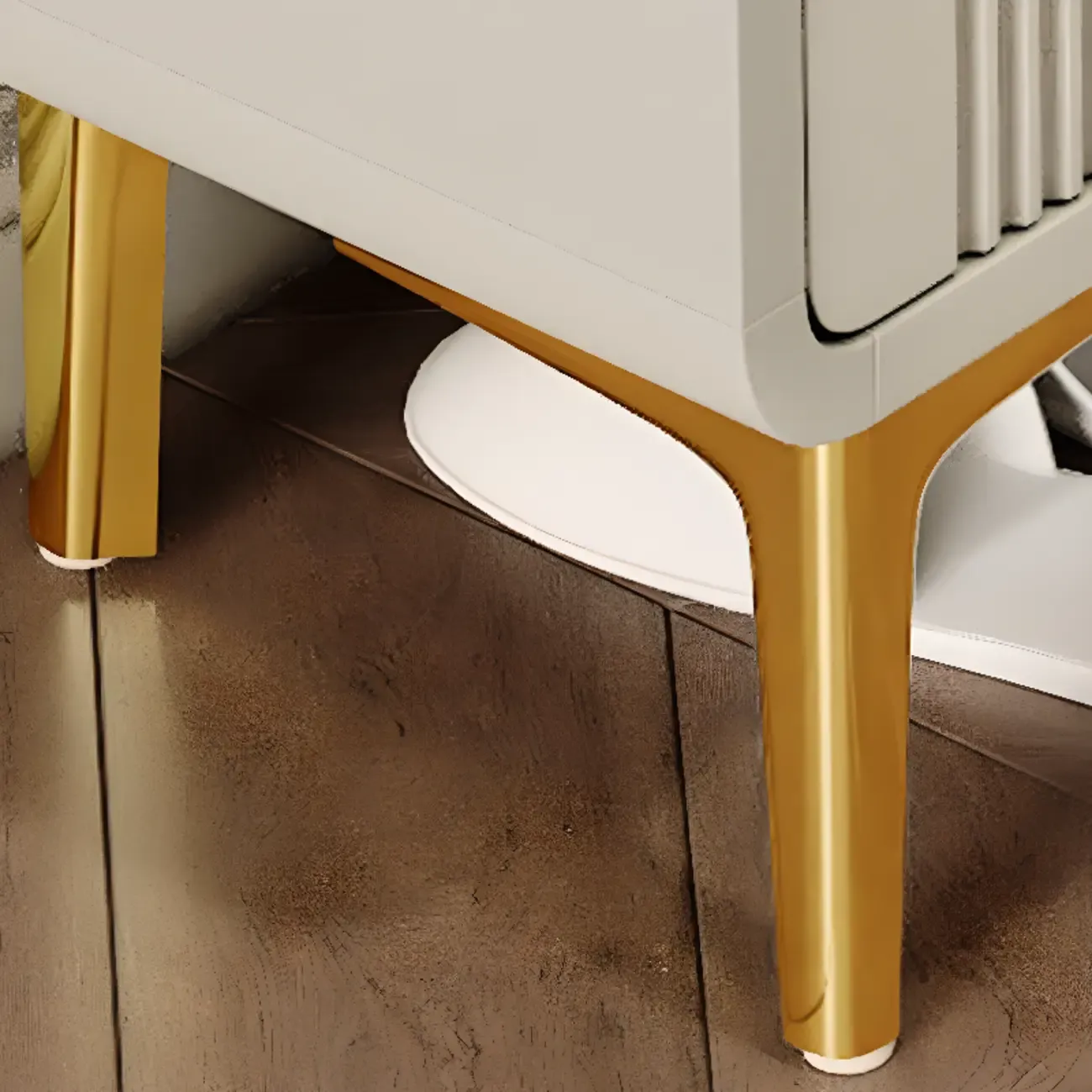 Slim White Drop-Front Shoe Cabinet for Entryway Image - 14