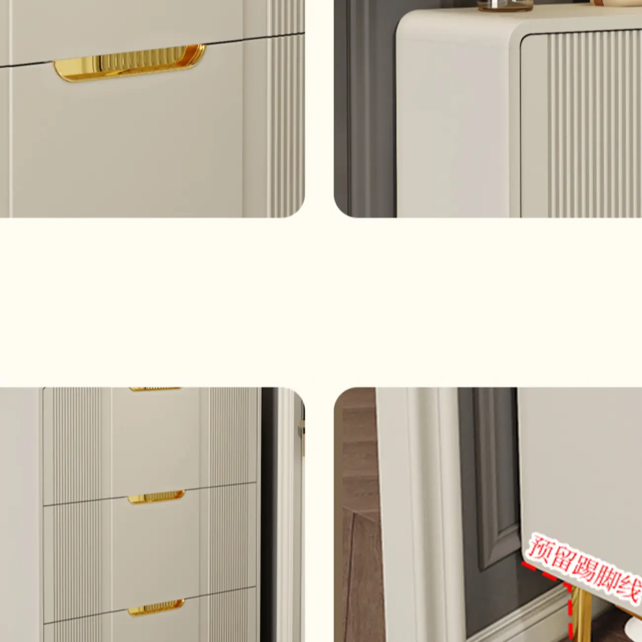 Slim White Drop-Front Shoe Cabinet for Entryway Image - 17 | homeyfad