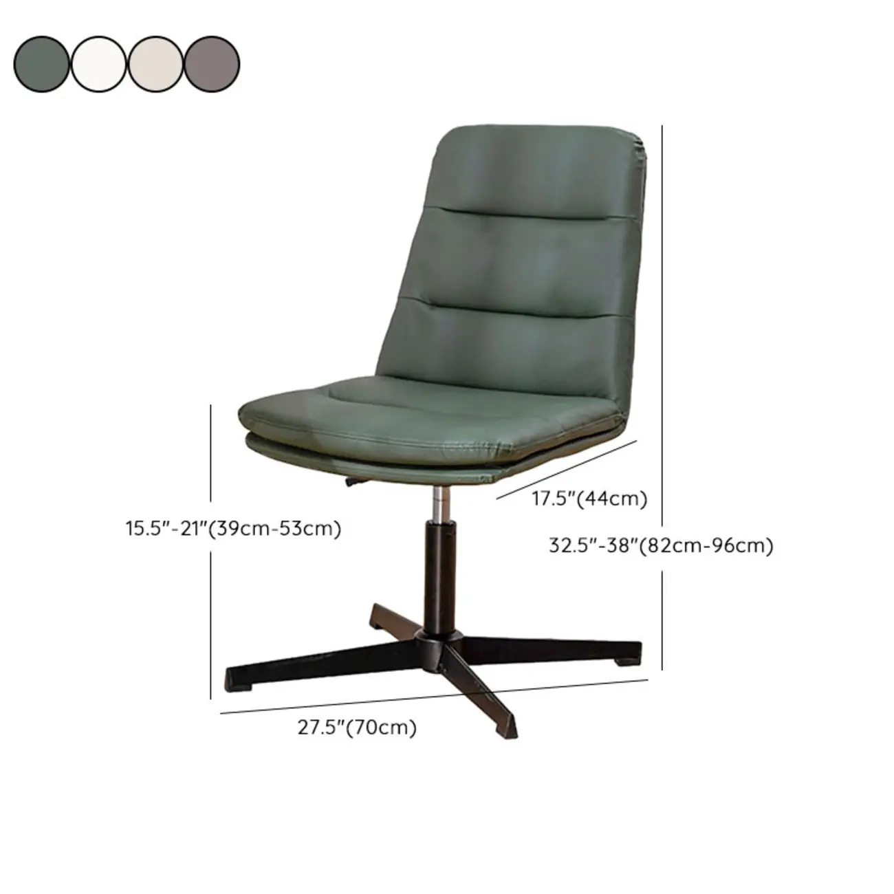 Elegant White Leather Ergonomic Swivel Office Chair #size | homeyfad