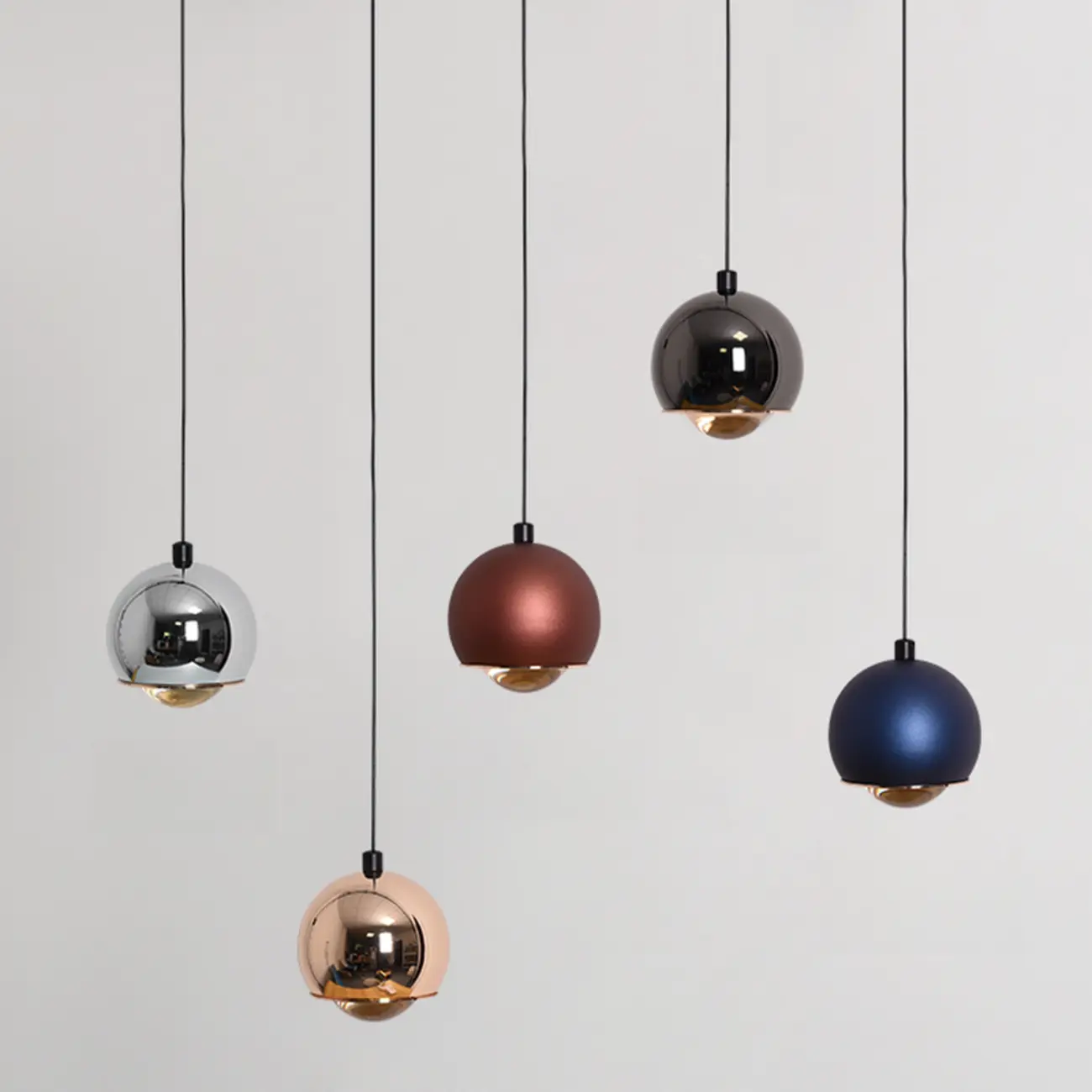 Liftable Globe Metal Pendant Light Fixture for Living Room  Image - 3 | homeyfad