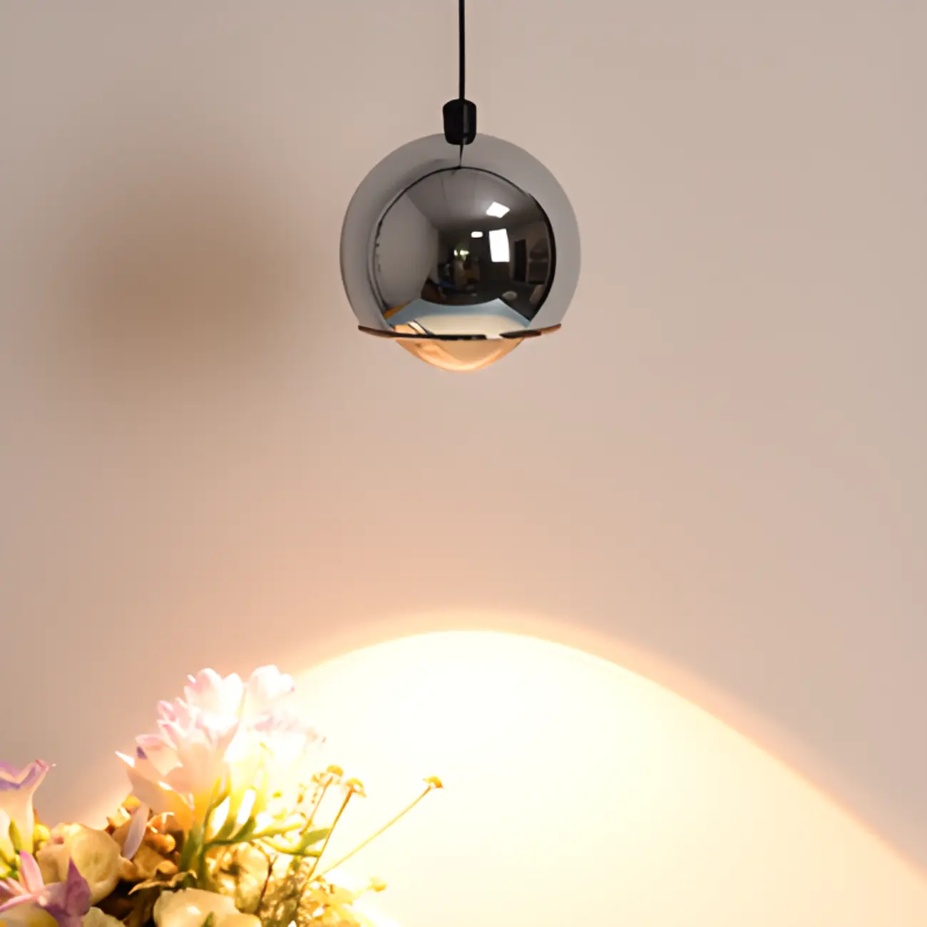Liftable Globe Metal Pendant Light Fixture for Living Room  Image - 1 | homeyfad