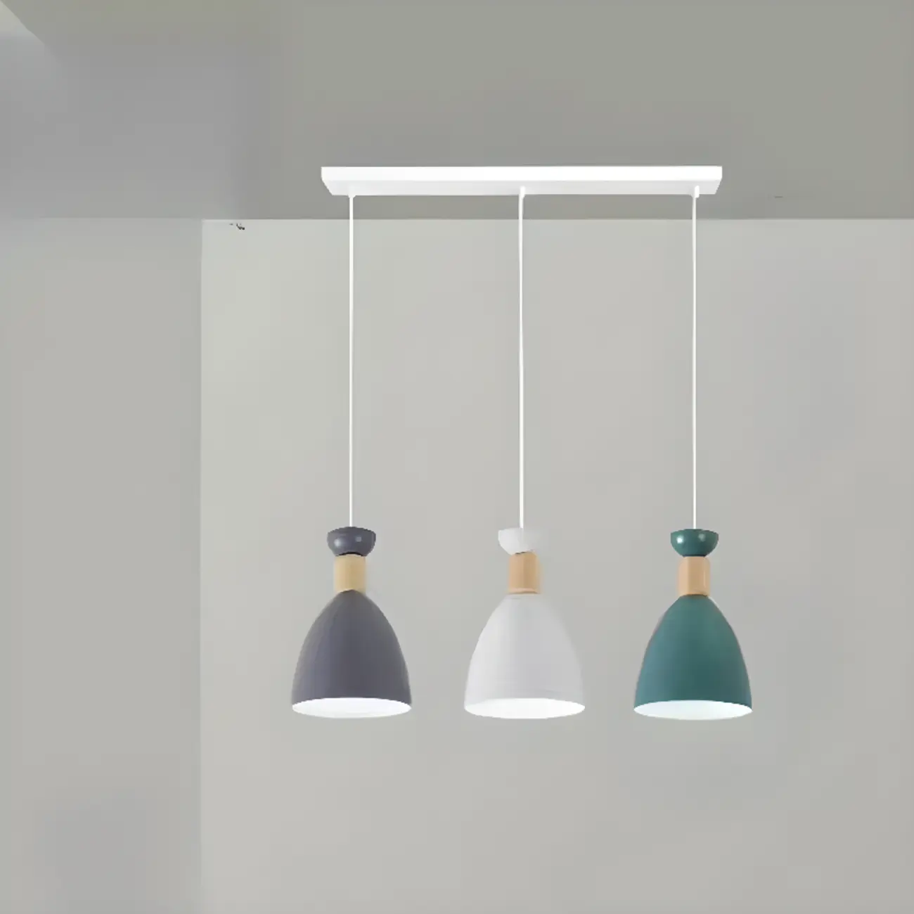 Modern Ferruginous 3-Light Metal Geometric Kitchen Pendant Image - 9 | homeyfad