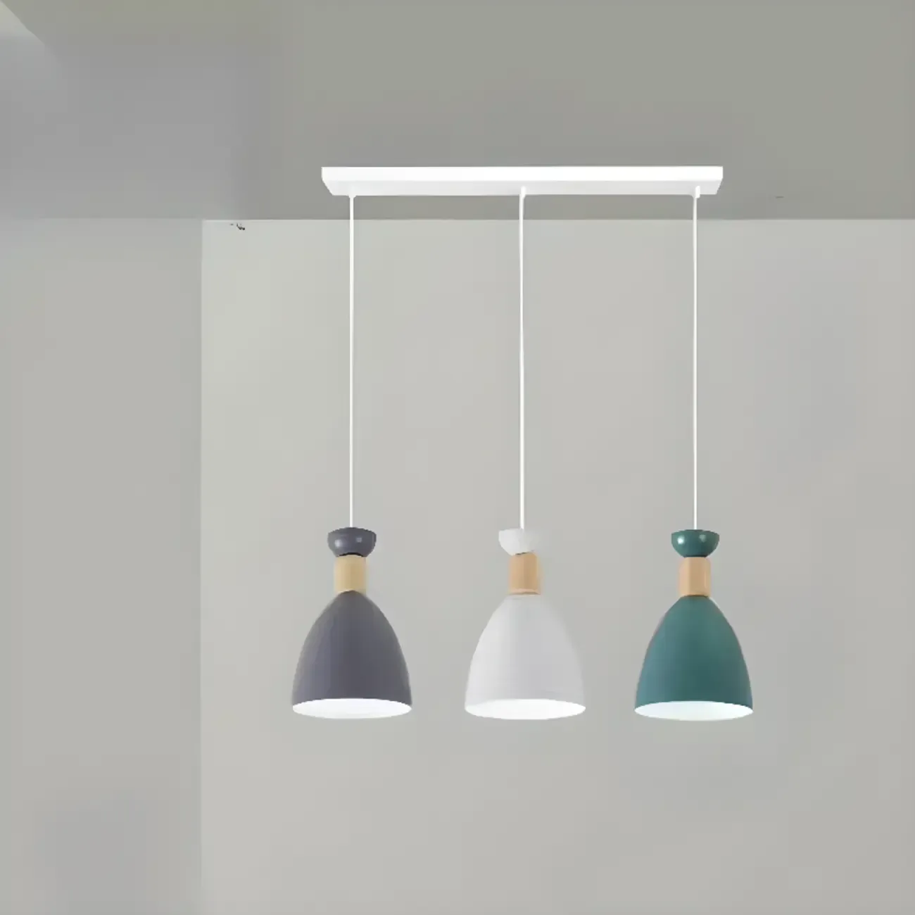 Modern Ferruginous 3-Light Metal Geometric Kitchen Pendant Image - 9