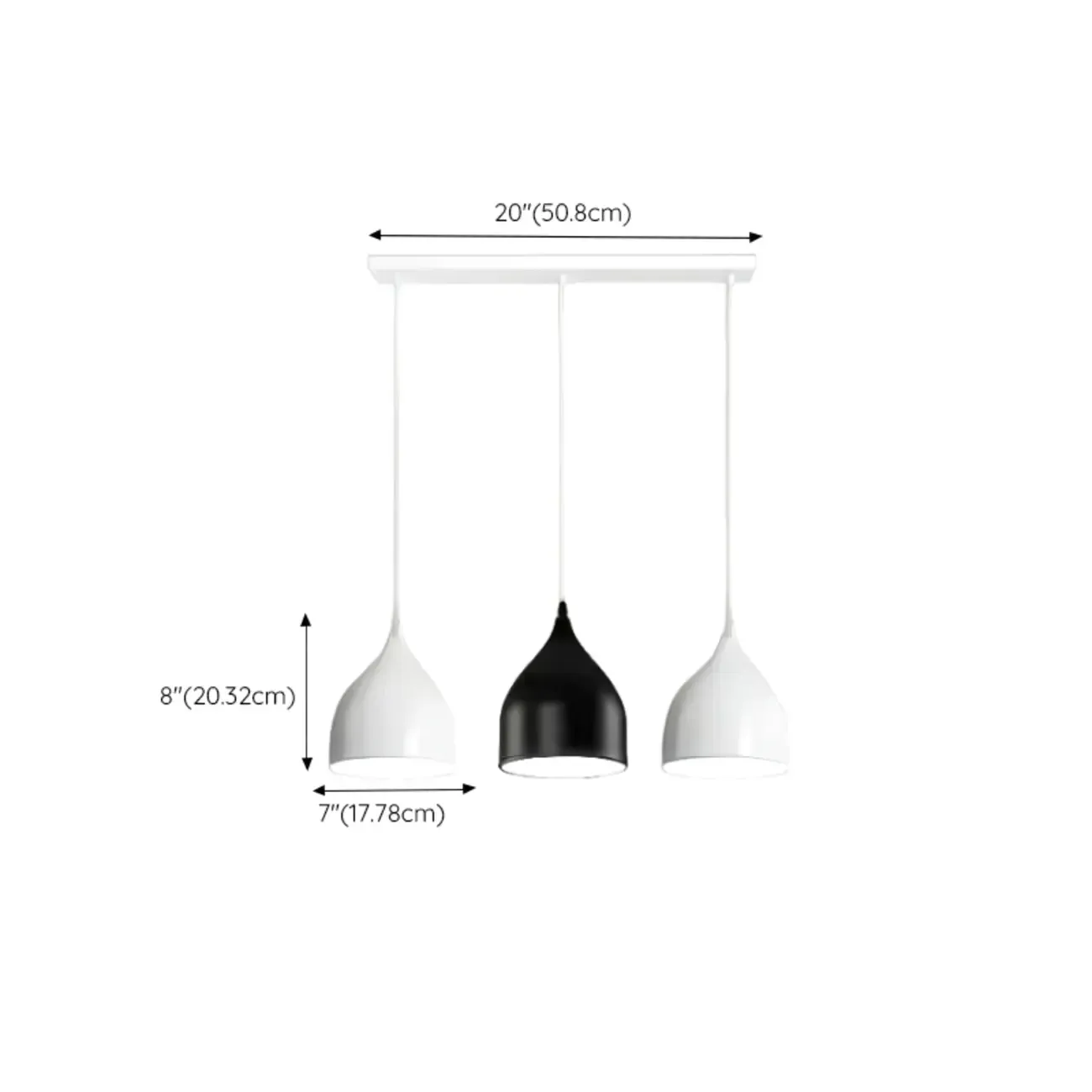 Modern Ferruginous 3-Light Metal Geometric Kitchen Pendant Image - 14