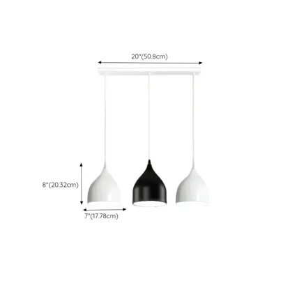 Modern Ferruginous 3-Light Metal Geometric Kitchen Pendant Image - 14