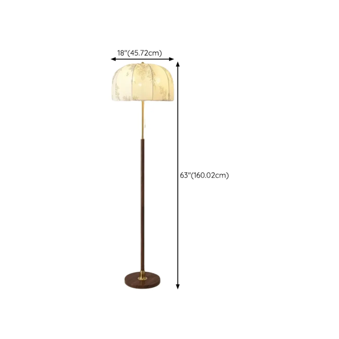 Traditional LED Dome Floor Lamp with Pull Chain for Living Room  Image - 12 | homeyfad