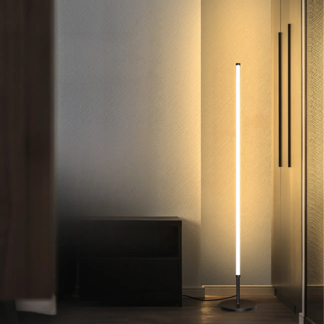 Geometric LED Tall Floor Lamp with Remote for Living Space | homeyfad