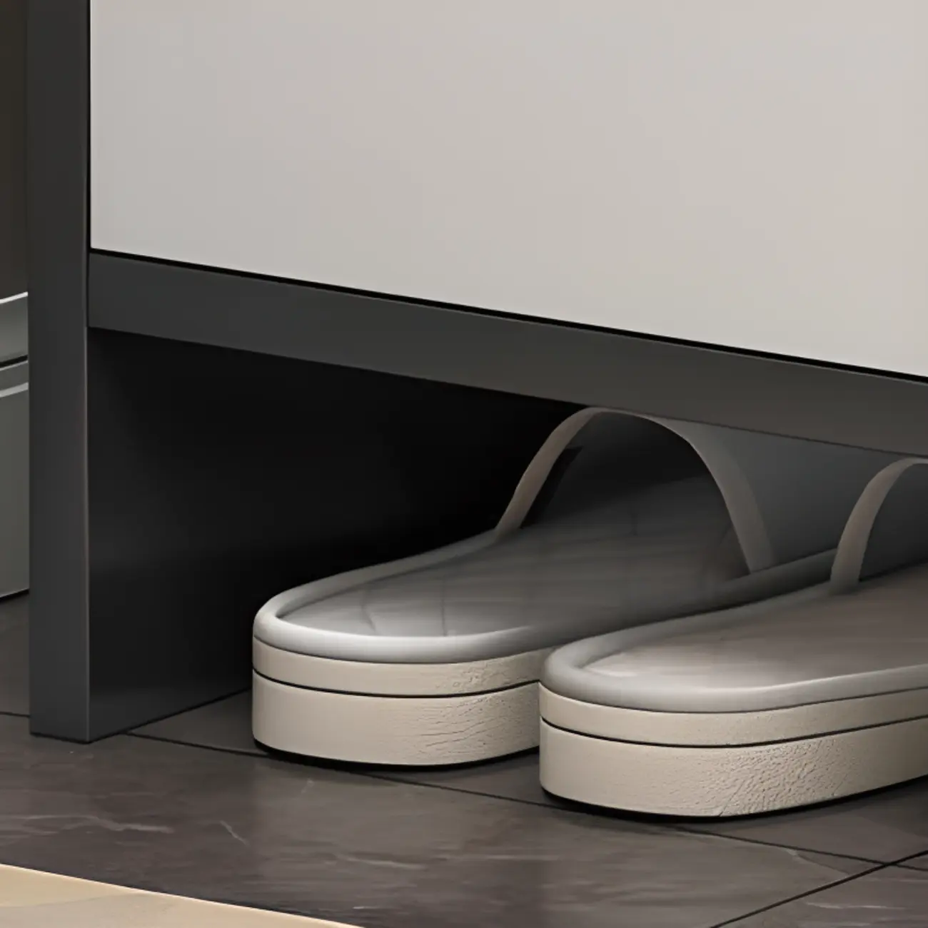 Large Wood Shoe Storage Grey for Entryway Image - 3 | homeyfad