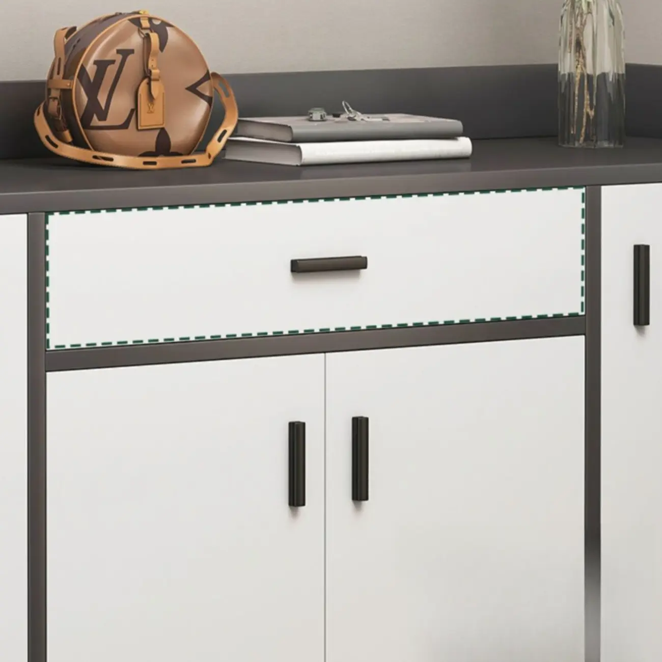 Large Wood Shoe Storage Grey for Entryway Image - 13 | homeyfad