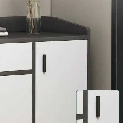 Large Wood Shoe Storage Grey for Entryway Image - 15