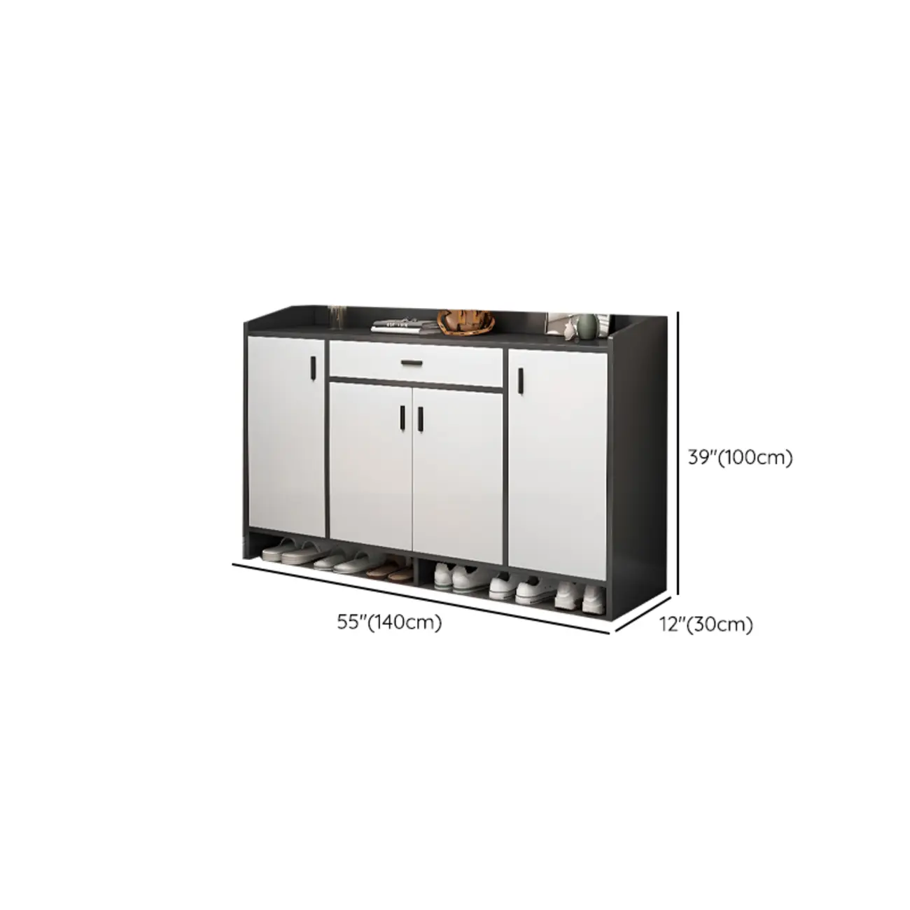 Large Wood Shoe Storage Grey for Entryway Image - 17 | homeyfad