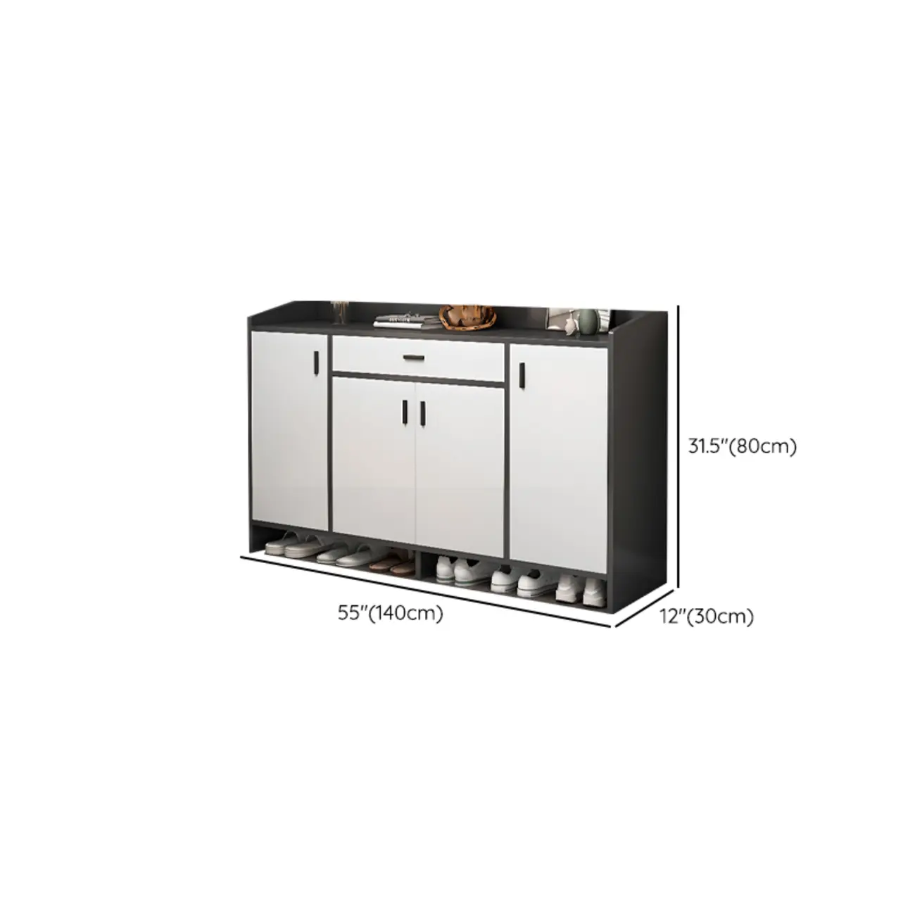 Large Wood Shoe Storage Grey for Entryway Image - 21 | homeyfad