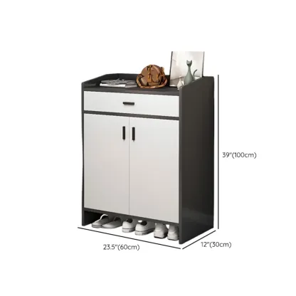 Large Wood Shoe Storage Grey for Entryway Image - 23