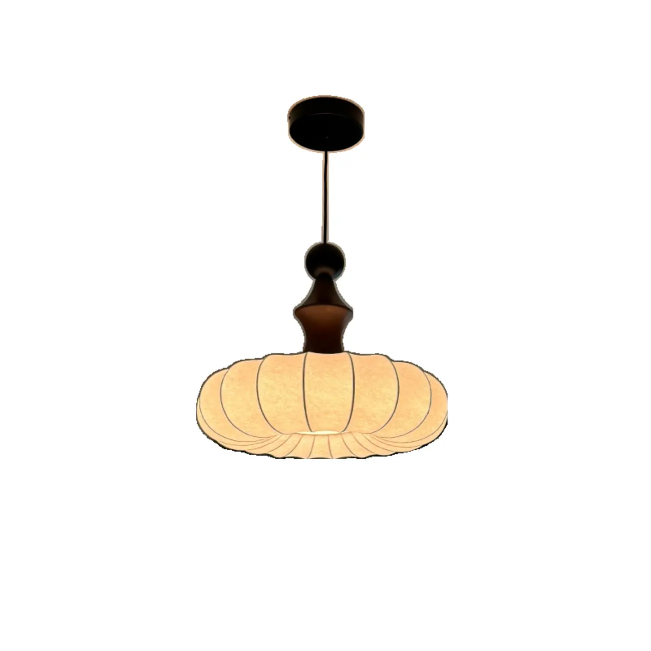 Modern Pendant Wood and Fabric Chandelier for Living Room Image - 8 | homeyfad