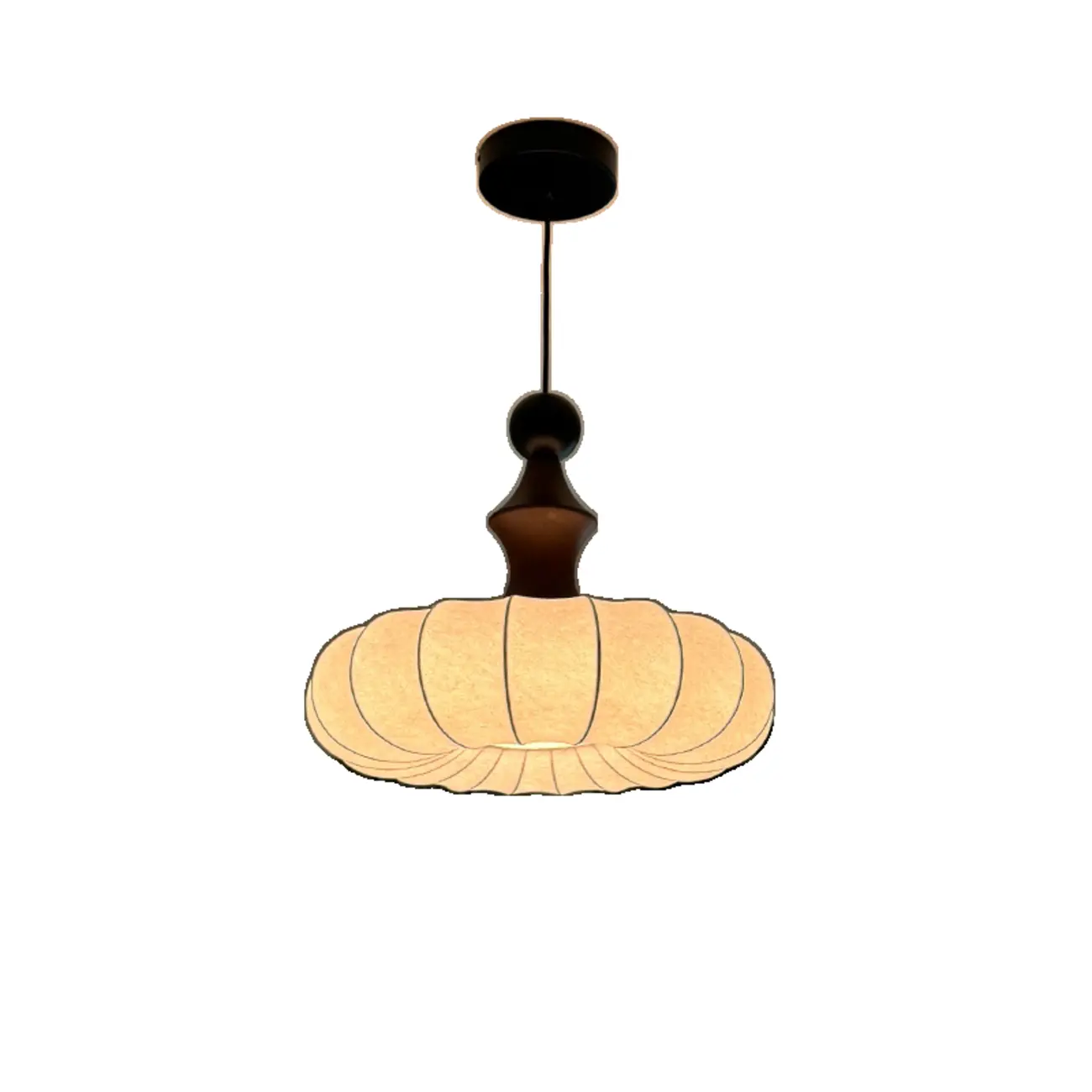 Modern Pendant Wood and Fabric Chandelier for Living Room Image - 9 | homeyfad