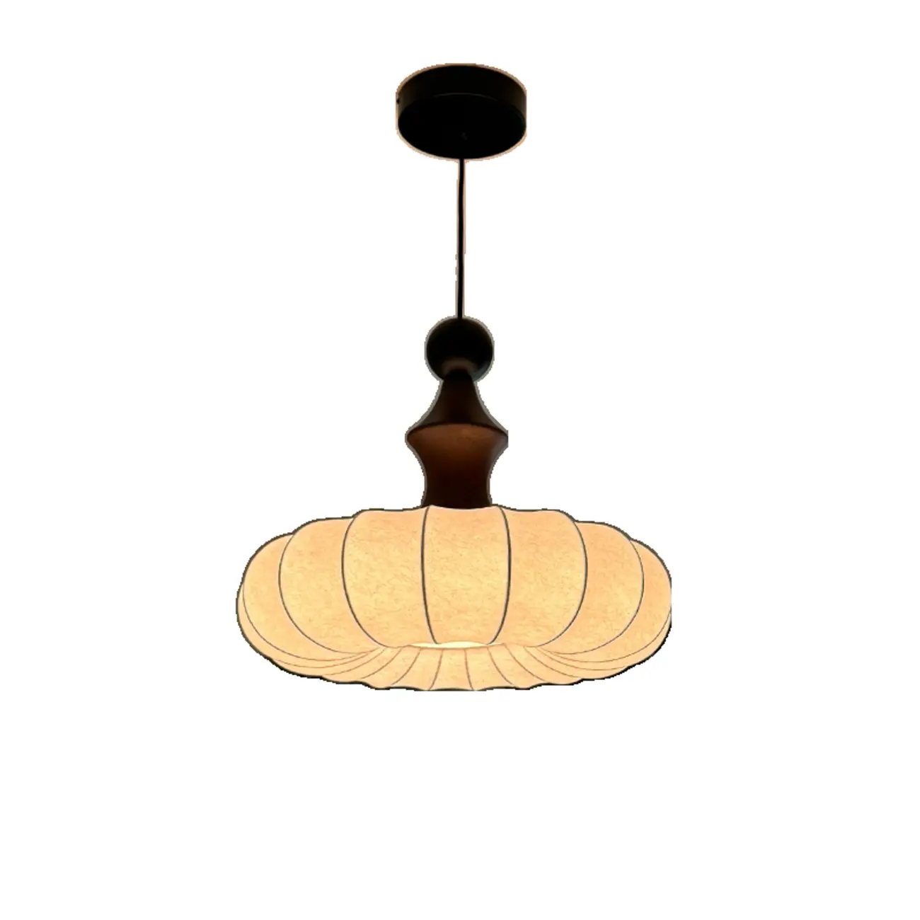 Modern Pendant Wood and Fabric Chandelier for Living Room Image - 10 | homeyfad