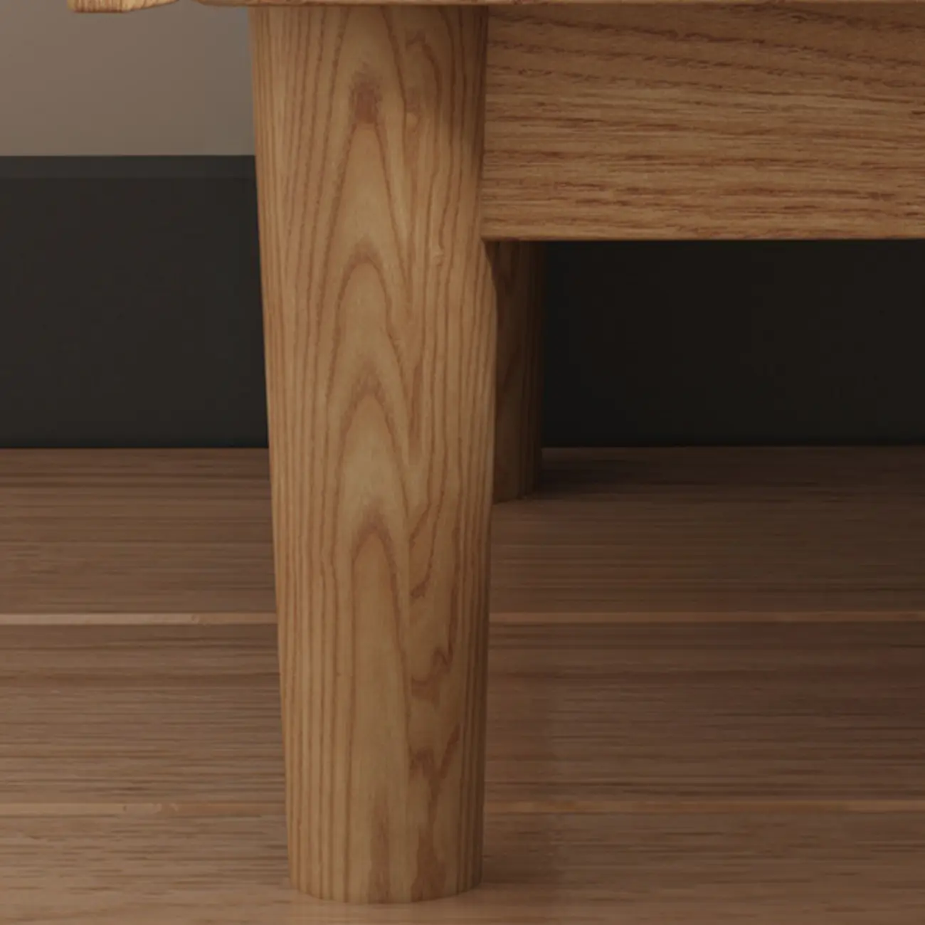 Scandinavian Brown Ash Wood 2-Drawer Nightstand Image - 10 | homeyfad