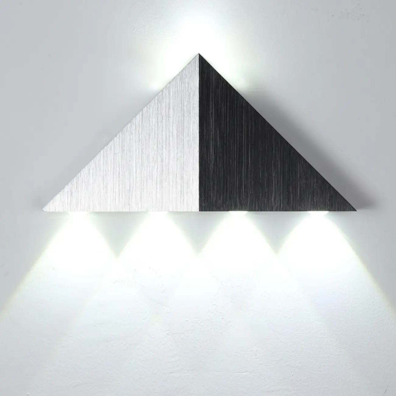 Triangular Modern Silver LED Wall Sconce for Indoor Decor | homeyfad