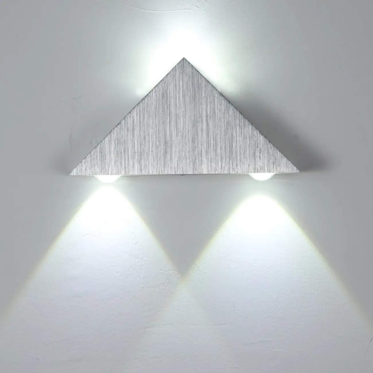 Triangular Modern Silver LED Wall Sconce for Indoor Decor | homeyfad