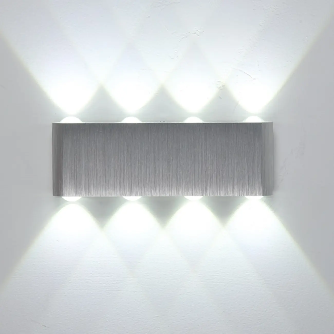Triangular Modern Silver LED Wall Sconce for Indoor Decor | homeyfad