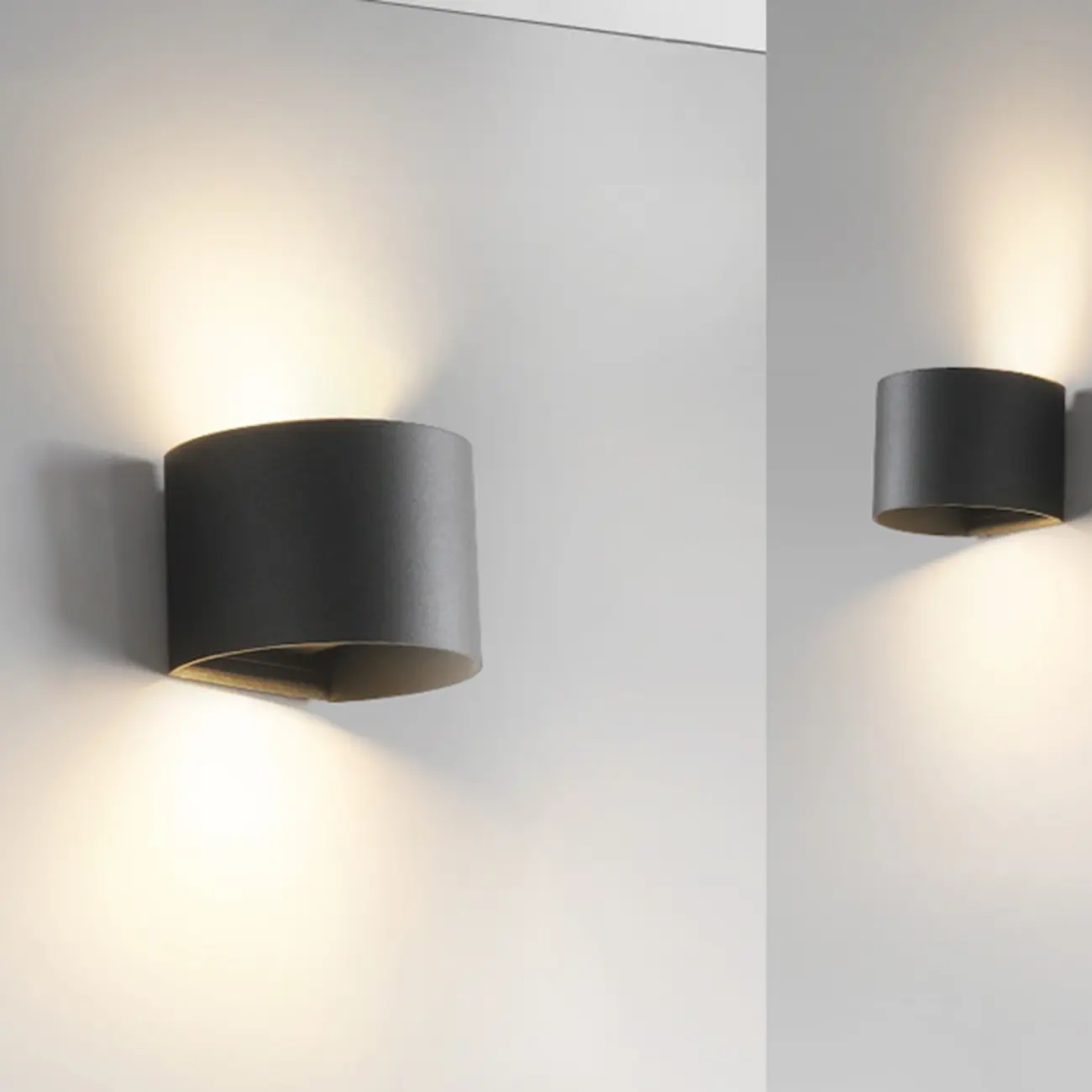 Modern Black Glass LED Wall Mount Sconce with Hardwired | homeyfad