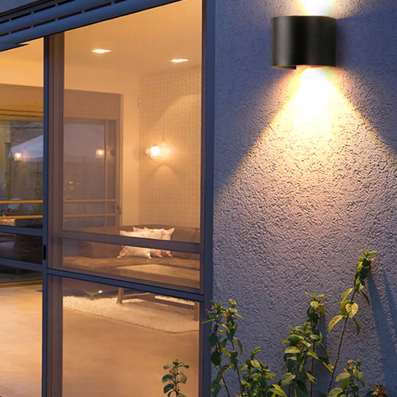 Modern Black Glass LED Wall Mount Sconce with Hardwired | homeyfad