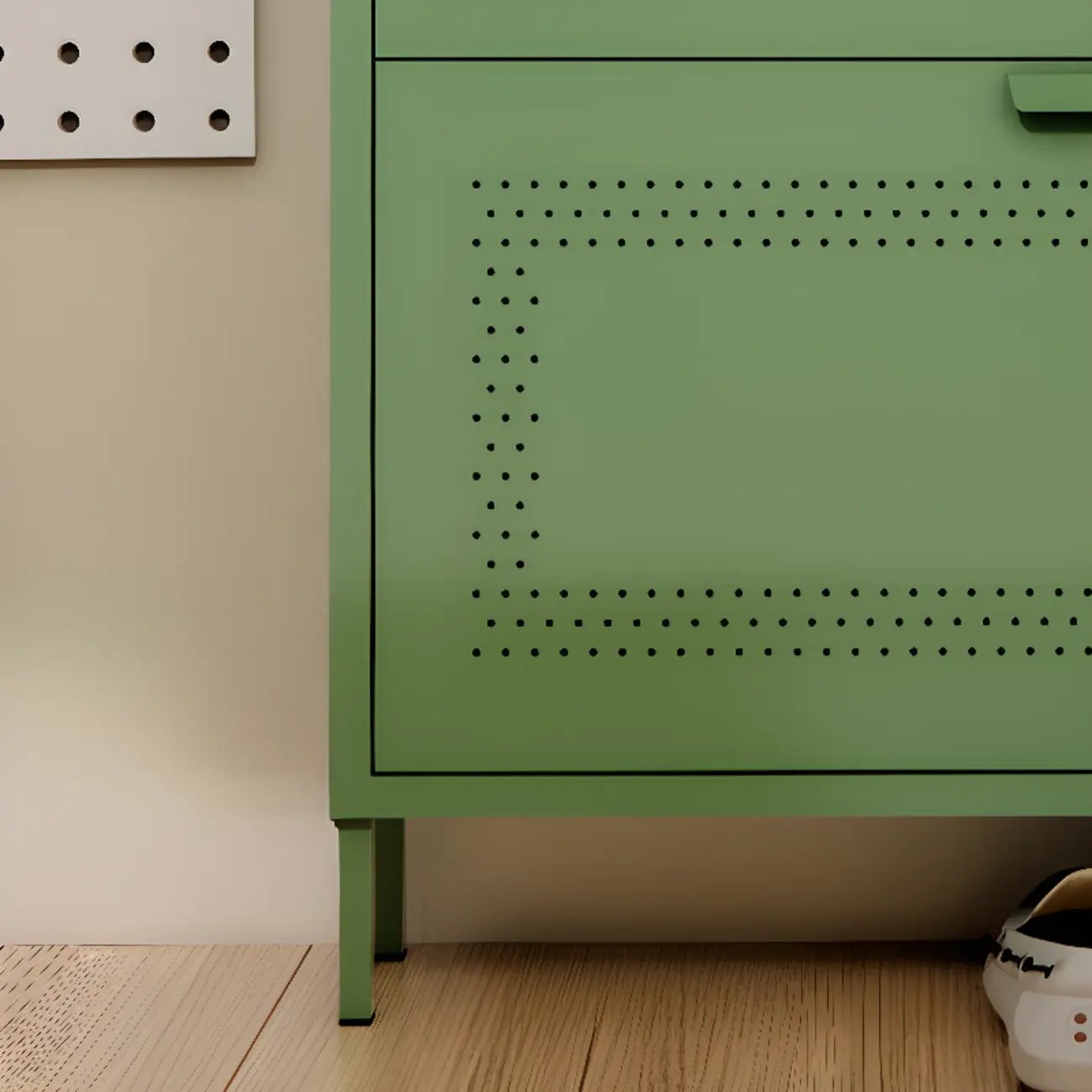 Wall Mounted Modern Flip Down Metal Shoe Storage Cabinet Image - 6 | homeyfad