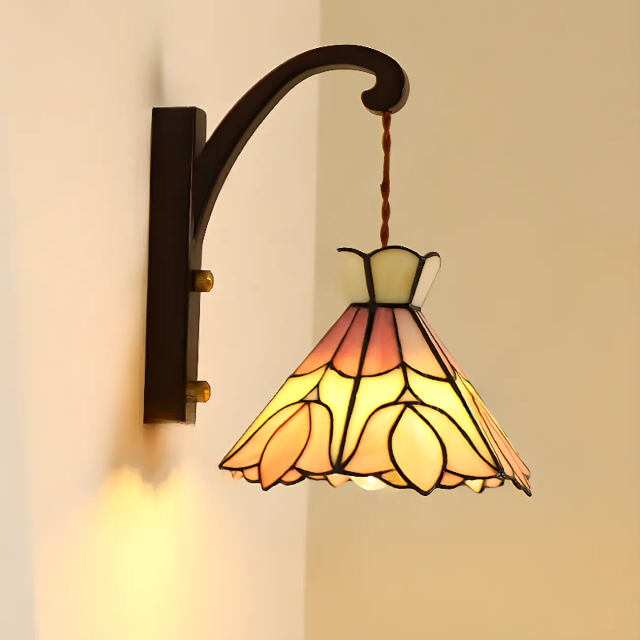 Vintage Geometric Glass LED Wall Sconce for Indoor Decor | homeyfad