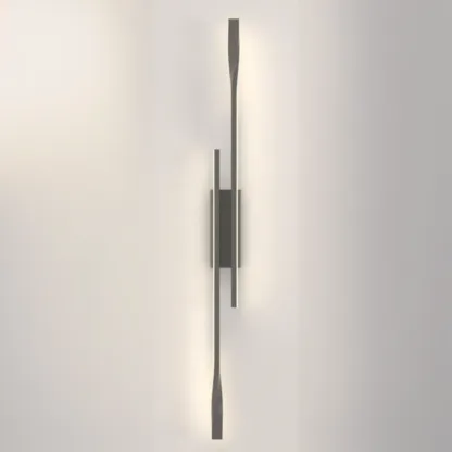 Modern Black Linear Up & Down Wall Sconce with Natural Light