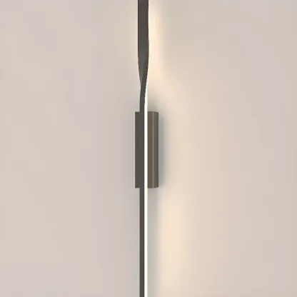 Modern Black Linear Up & Down Wall Sconce with Natural Light