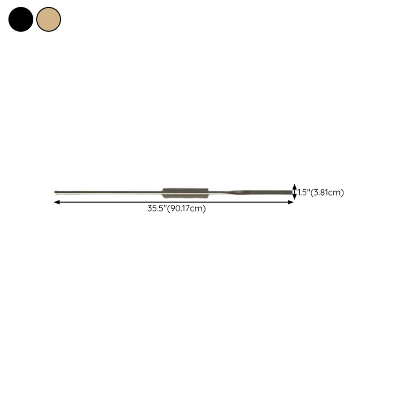 Modern Black Linear Up & Down Wall Sconce with Natural Light | homeyfad