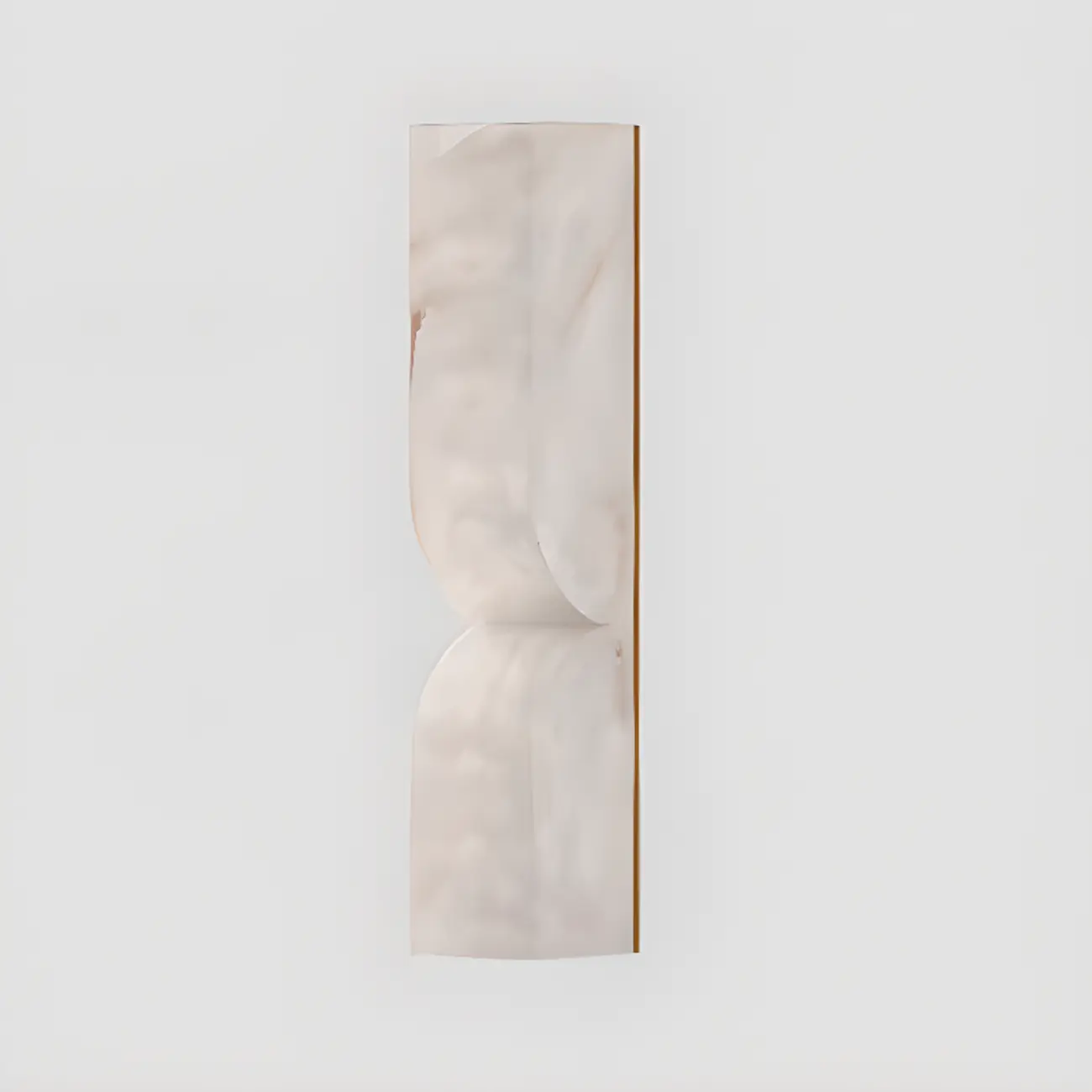 Art Deco 2-Light Curved Solid Alabaster Wall Sconce Image - 3 | homeyfad