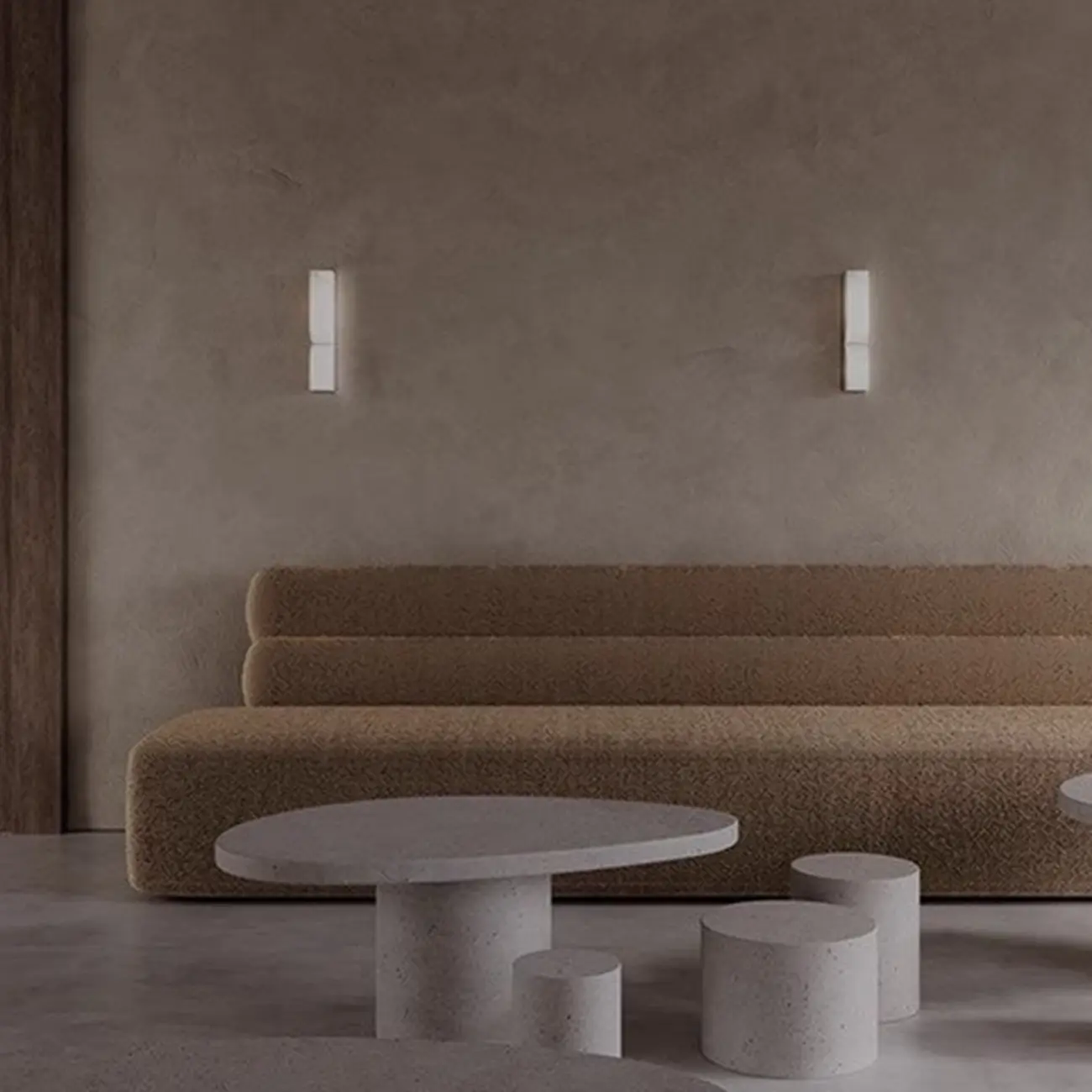 Art Deco 2-Light Curved Solid Alabaster Wall Sconce Image - 5 | homeyfad