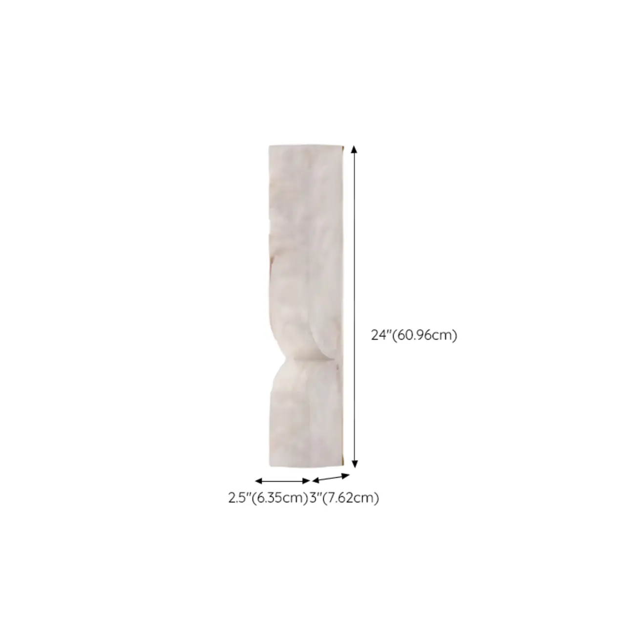 Art Deco 2-Light Curved Solid Alabaster Wall Sconce Image - 9 | homeyfad