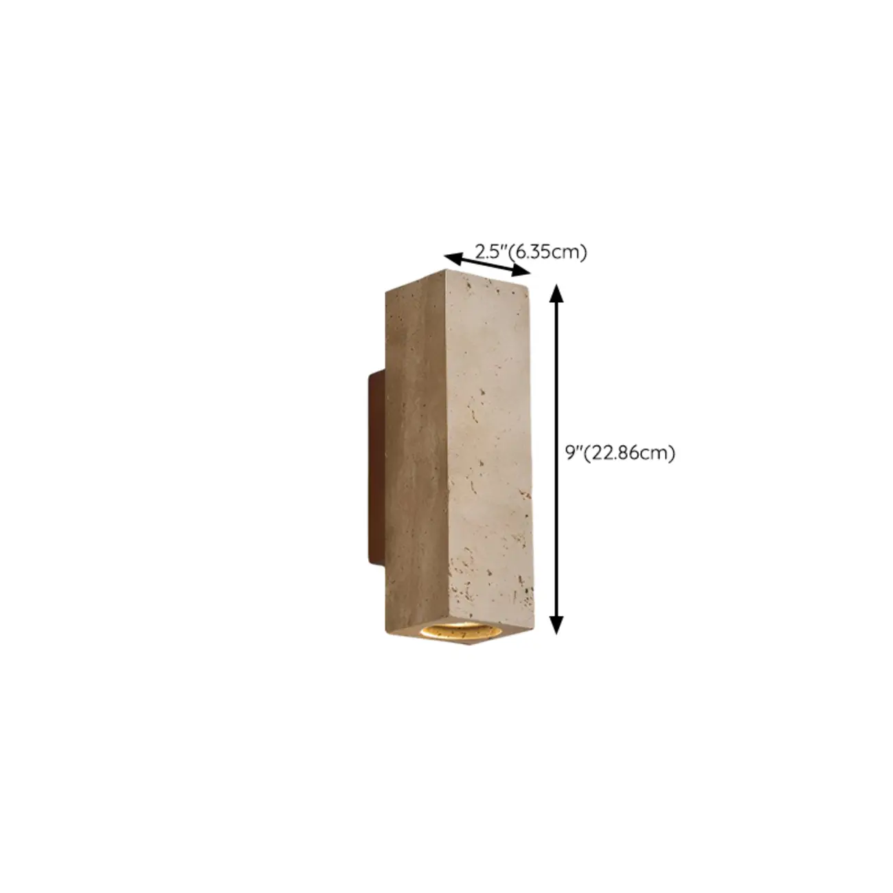 Cylinder Indoor Modern Beige Stone Wall Sconce Light Hardwired Image - 19 | homeyfad