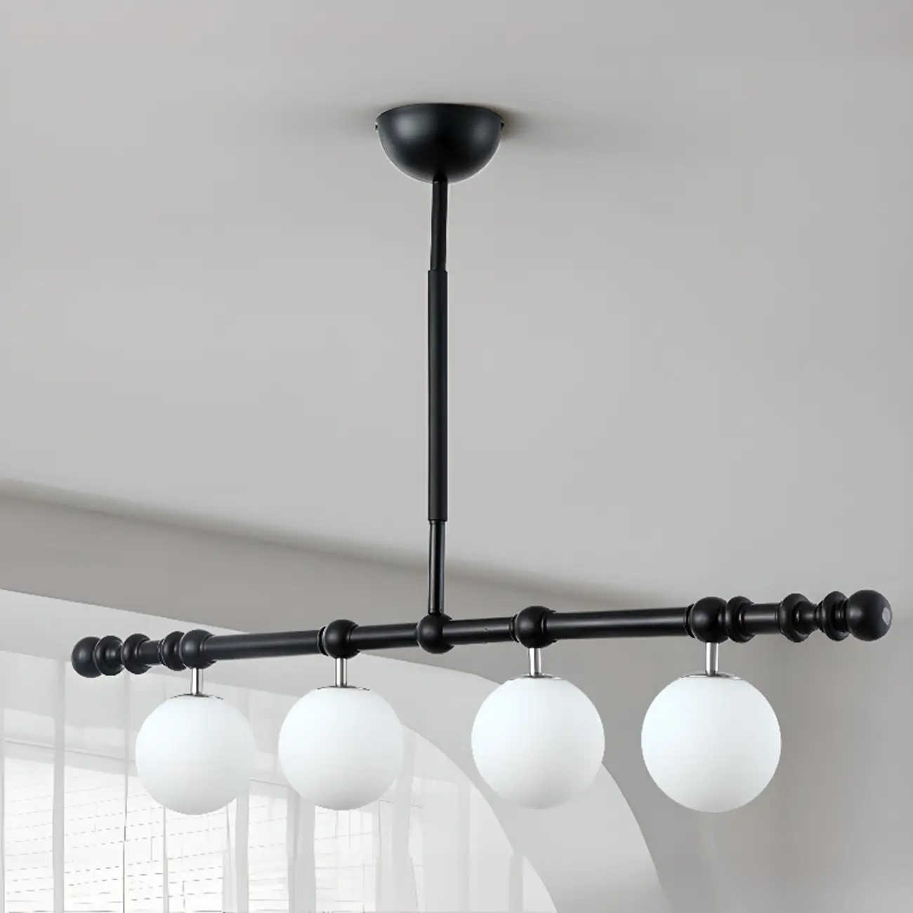 Modern Glass Globe Pendant Light for Kitchen Island | homeyfad