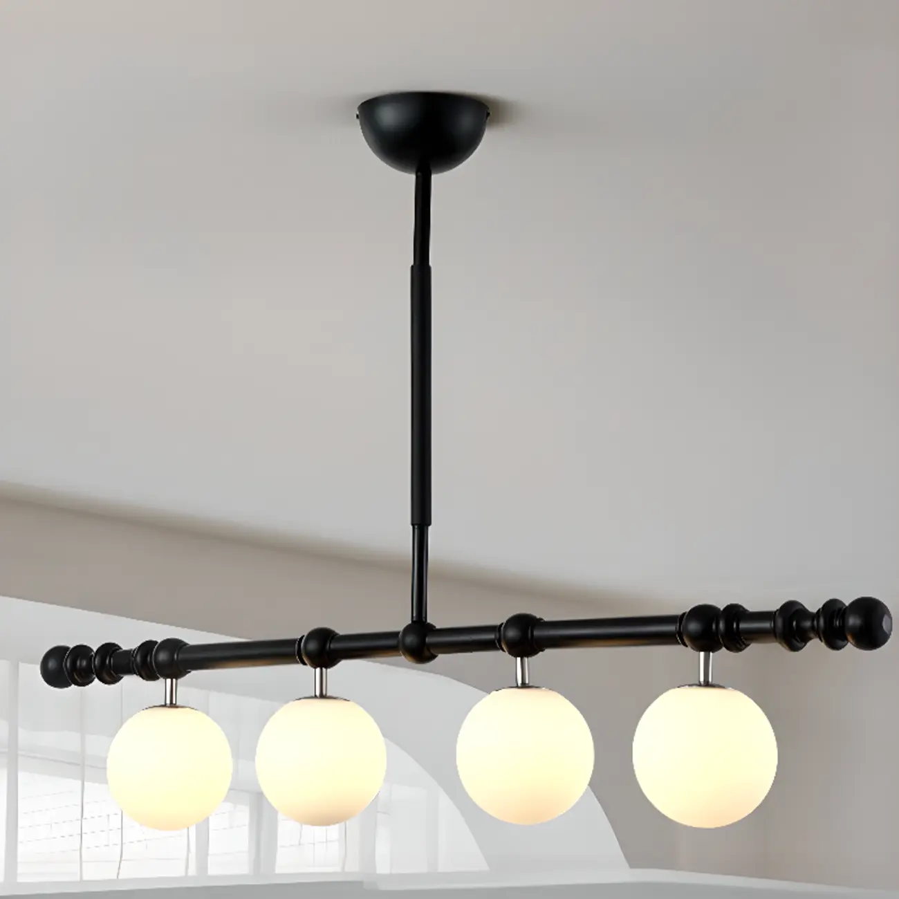 Modern Glass Globe Pendant Light for Kitchen Island | homeyfad