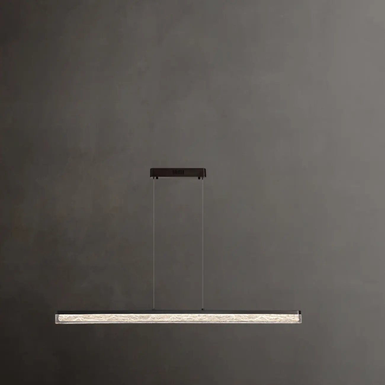 Modern Black Resin Rectangle Pendant for Kitchen Island | homeyfad