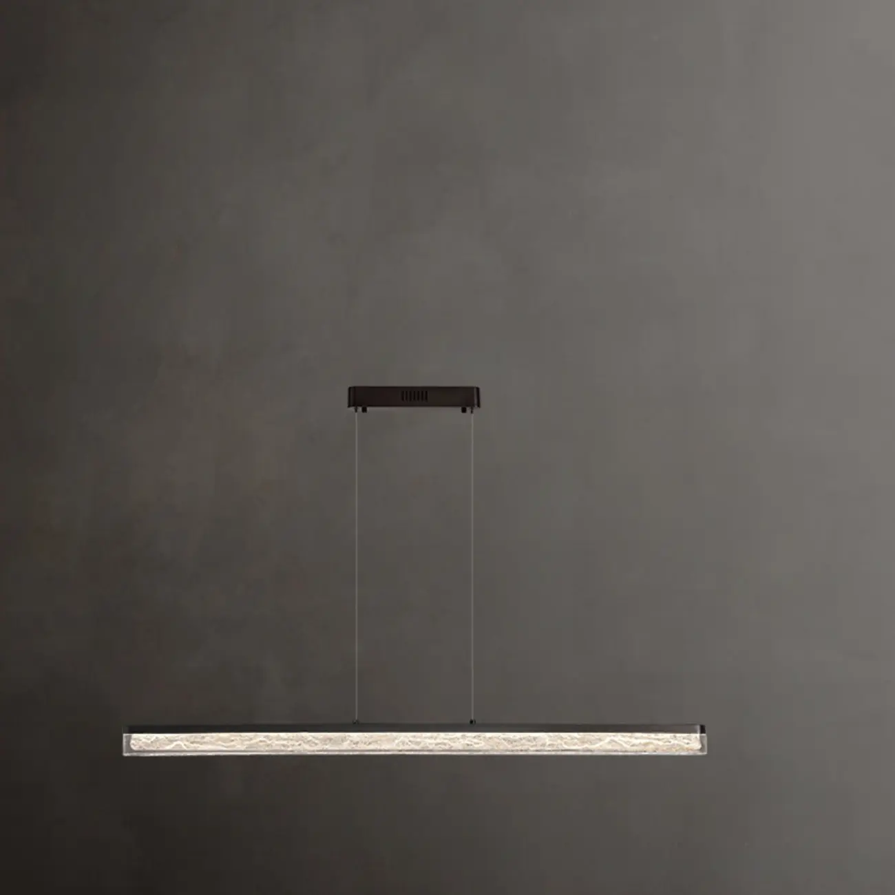 Modern Black Resin Rectangle Pendant for Kitchen Island | homeyfad