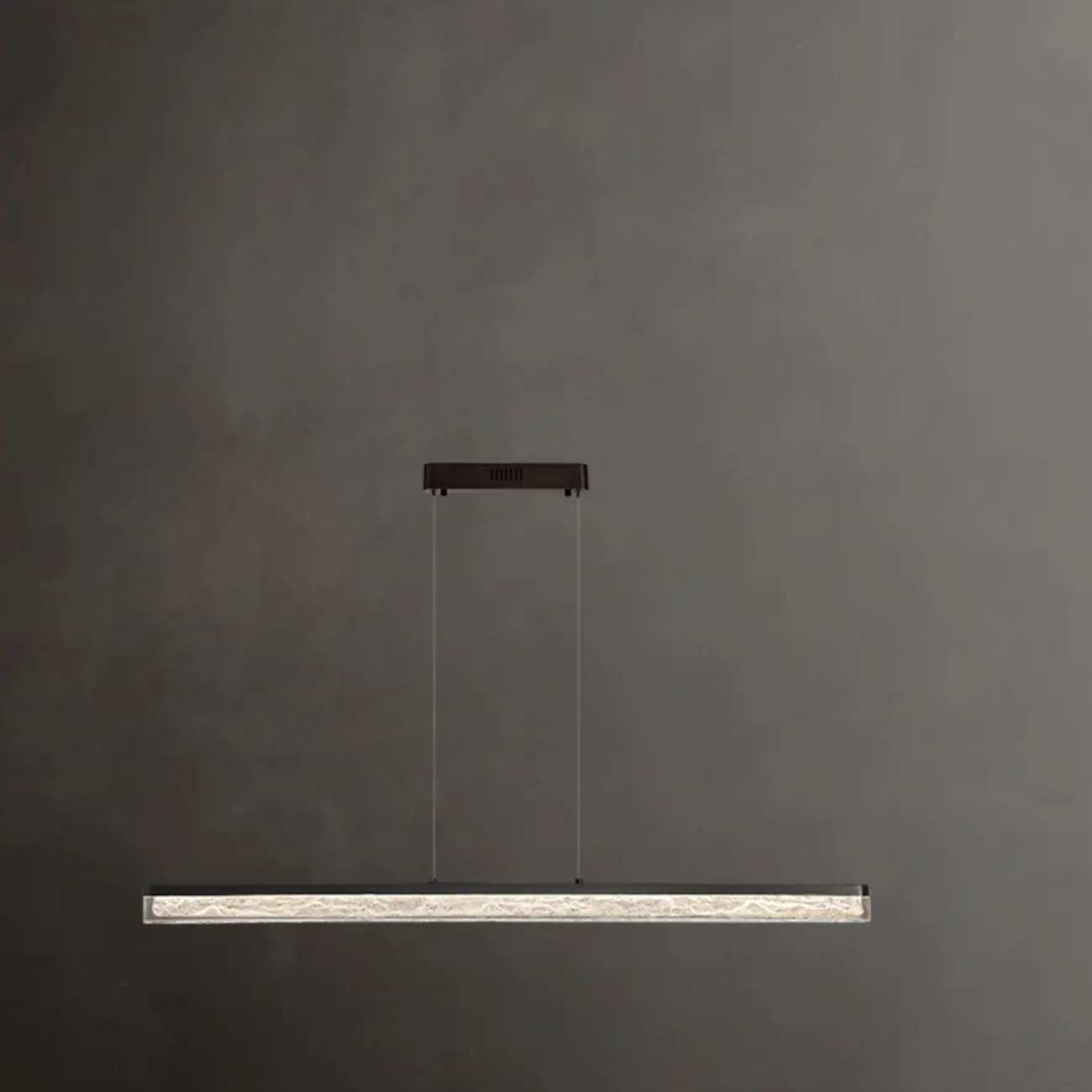 Modern Black Resin Rectangle Pendant for Kitchen Island | homeyfad