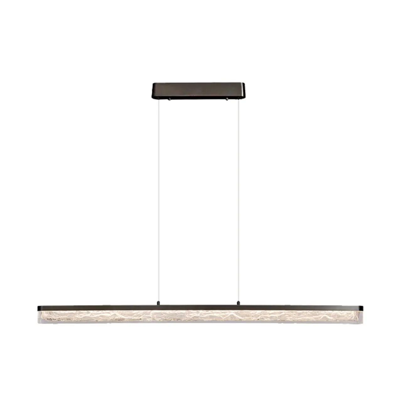 Modern Black Resin Rectangle Pendant for Kitchen Island | homeyfad