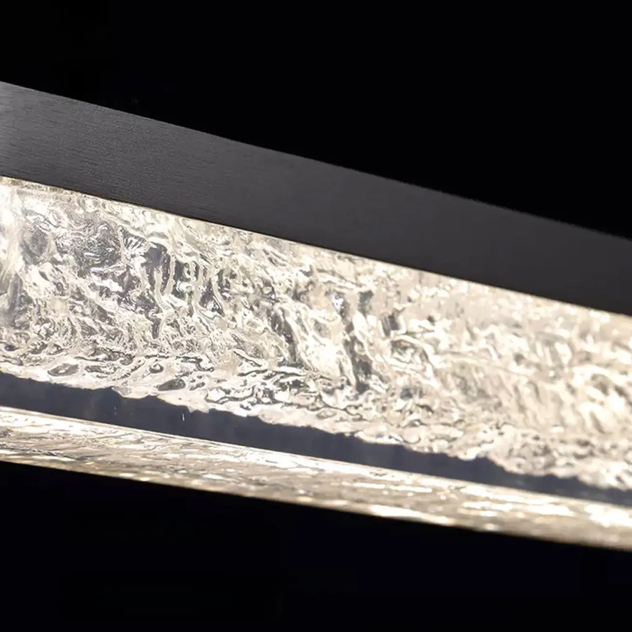 Modern Black Resin Rectangle Pendant for Kitchen Island | homeyfad