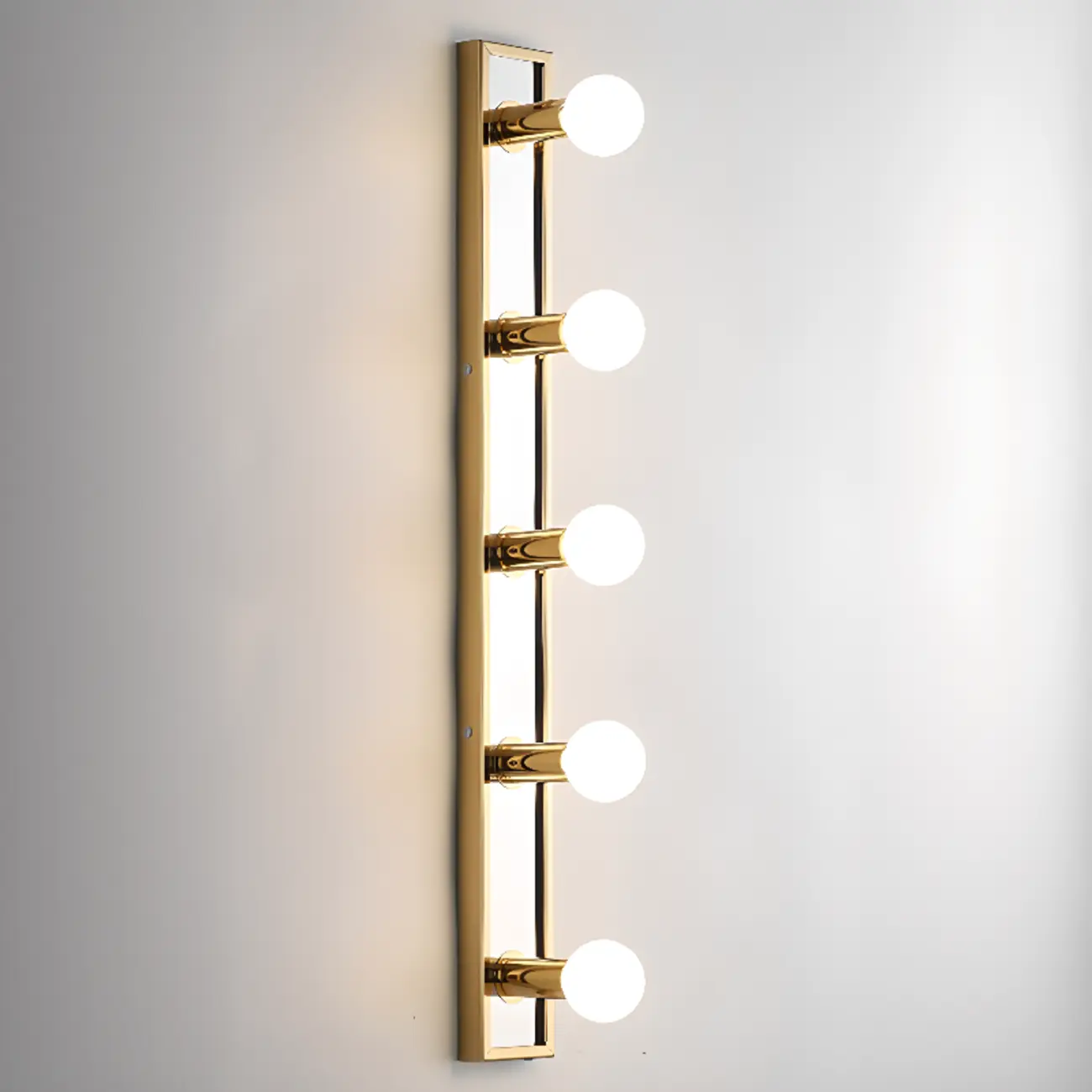Gold Modern Steel Multi-Bulb Bathroom Light Fixture | homeyfad