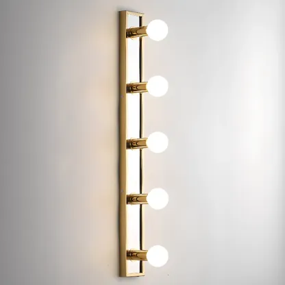 Gold Modern Steel Multi-Bulb Bathroom Light Fixture