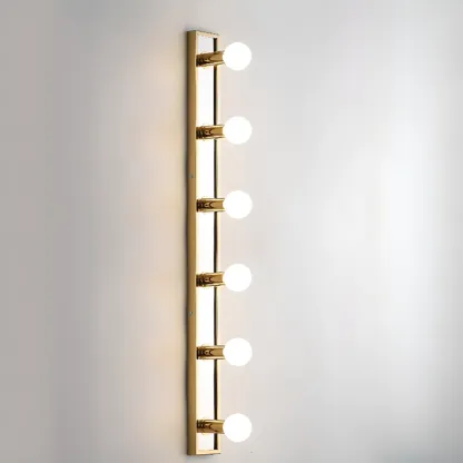 Gold Modern Steel Multi-Bulb Bathroom Light Fixture