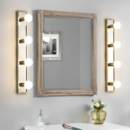 Gold Modern Steel Multi-Bulb Bathroom Light Fixture