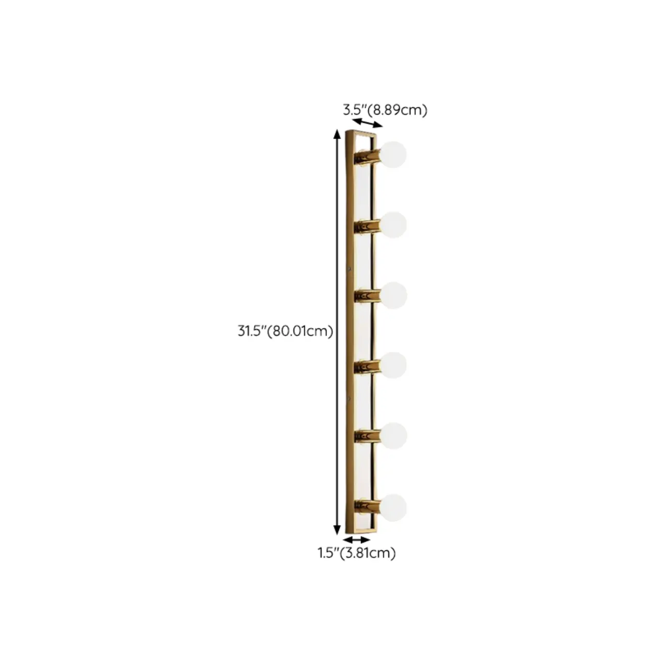 Gold Modern Steel Multi-Bulb Bathroom Light Fixture | homeyfad